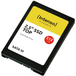 Intenso SSD 3812450 512 GB, 2.5", Lugemise kiirus: 550 MB/s, Kirjutamise kiirus: 500 MB/s, Andmeedastuskiirus: 6 Gbit/s