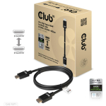 Club3D HDMI kaabel HDMI-le 1m CAC-1371, 48 Gbit/s, 10K 120Hz, 2.1, must, sirge pistik, kuldkattega