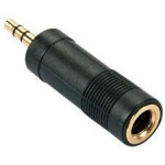 Lindy adapter 35621, 3.5 mm stereo pistik 1, must/kuld