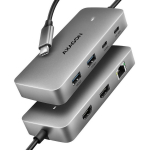 Axagon dokkimisjaam HMC-CUB83X2 1 HDMI, 1 DisplayPort, 2 USB 3.2, 1 USB-C, 15 cm toitekaabel