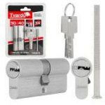 Tvardy Luku silinder T01373, 3 v&otilde;tit, 50000 ts&uuml;klit, alumiinium, messing, kinnituskruvi kaasas