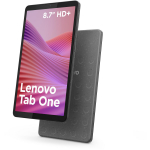 Lenovo Tab One Wi-Fi (w/o power adapter) | ZAF00255SE | 8.7 " | Luna Grey | IPS | 1340 x 800 pixels | MediaTek | Helio G85 | 4 GB | Soldered LPDDR4x | 64 GB | Wi-Fi | Front camera | 2 MP | Rear camera | 8 MP | Bluetooth | 5.3 | Android | 14 or Later  ...