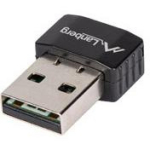 Lanberg traadita v&otilde;rkaart USB adapter NC-AX300-WI AX300, 300 Mbps, 2,4 GHz, 1 sisemine antenn, WPA3