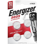 Energizer Akud CR2025 415367, 3 V, Liitium, 4 tk