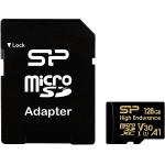 Silicon Power microSDXC 128GB High Endurance SP128GBSTXDV3V1HSP, 128GB, 100MB/s, 80MB/s, UHS-I U3, V30, ECC, veekindel