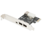 Digitus PCI Express kaart Firewire 1394a, DS-30201-5, 2x6pin, 1xMini, 100/200/400 Mb/s, VIA6315, PCIe