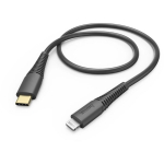 Hama USB kaabel 00183308, 1.5m, 3A, 480 Mbit/s, Lightning USB-C, MFI sertifitseeritud