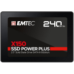 Emtec SSD 2.5 Sata X150 240GB Power Plus ECSSD240GX150, 240 GB, kuni 520 MB/s, kuni 500 MB/s, SATA III 6 Gb/s, 2 000 000 tundi