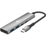 Goobay USB keskjaam, 76563, 2 x USB 3.2 + 2 x USB-C 3.2, 5 Gbit/s, alumiinium/plastik korpus, &otilde;huke disain