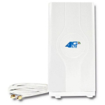 Qoltec 57013 v&otilde;rguantenn, 30 dBi, 0.6-2.7 GHz, 50 &Omega;, vertikaalne polarisatsioon, VSWR 2, ABS, valge