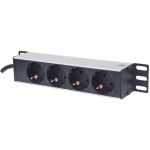Intellinet 714020, 10" 1U rackmount jaotur, 4&times;CEE 7/3, 250V, 15A, 1.8m juhe, indikaator