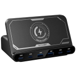 Blitzwolf BW-S27 laadija, 160W, 2xUSB-A, 4xUSB-C, 15W juhtmevaba, must