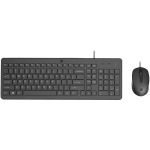 HP 150 juhtmega hiir ja klaviatuur 240J7AA#ABD, USB, 1600 DPI, t&auml;issuuruses, membraan, must