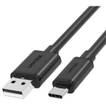 UNITEK C14068BK USB-kaabel, 2 m, USB A USB C-le, must