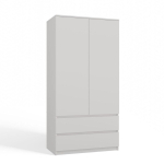 Top E Shop SZAFA MALWA B KPL, 900mm, 1800mm, 500mm, 2 ust, 5 riiulit, valge, matt, modernne