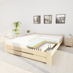 Voodi madratsiga Peace PS1 120 x 200, naturaalset v&auml;rvi