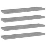 vidaXL riiuliplaadid 4 tk, betoonhall, 40x10x1,5 cm, puitlaastplaat