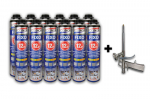 Komplekt liim POLYNOR Fixo, 850 ml., 12 tk. + 1 tk. p&uuml;stol montaaživahule
