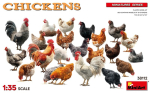Liimitav mudel MiniArt 38112 Chickens 1/35