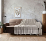 L'essentiel Maison voodikate Sophia, liivakarva, 180x220 cm