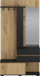 Esiku kapp Bafra, 120x41x223 cm, pruun/must