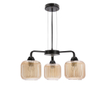 Rippvalgusti Candellux Campana 3xE27 merevaigukollase klaasist varjudega