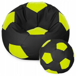 Kott-tool pufiga Ball XXXXL (100 cm), must/laimiroheline