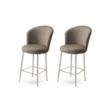2-osaline baaritoolide komplekt Fora, cappuccino/kroomi v&auml;rvusega