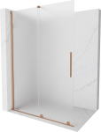 Mexen Velar Walk-in l&uuml;kand du&scaron;isein 140 x 200 cm, matt 8 mm, harjatud vask - 871-140-000-33-65, 140 x 200 cm