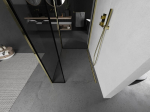 Mexen Kioto du&scaron;isein Walk-in 90 x 70 x 30 cm, must raam, kuldne - 800-090-070-221-50-70-030
