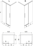 Mexen Rox du&scaron;isein Walk-in 70 x 200 cm, l&auml;bipaistev 8 mm, kuldne - 8C2-070-003-50-00