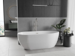 Mexen Eos vaba-seisev vann 150 x 75 cm, valge, harjatud nikli &uuml;levool - 52471507500-97