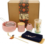 Matcha valmistamise komplekt Vavpup, roosa, 9 tk