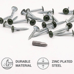 Isekeermestavad puidukruvid, komplekt 150 tk, 4.2x30 mm, rohelised &mdash; paigalduskruvid, kinnitusvahendid, metallikruvid, tisleritarvikud, tsingitud kruvid, t&ouml;&ouml;koja t&ouml;&ouml;riistad, plaadikruvid