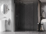 Mexen Kioto-X du&scaron;iseina Walk-in 90 x 90 cm, l&auml;bipaistev 10 mm, harjatud nikkel - 800-090-202-97-00-090-X