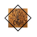 Rippuv dekoratsioon Life Begins After Coffee 54 cm