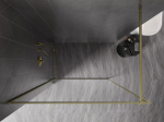 Mexen Kioto-XF Walk-in du&scaron;isein raamiga 90 x 202 cm, l&auml;bipaistev 10 mm, kuldne harjatud - 800-090-104-55-00-X