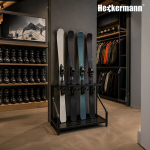 Suusahoidik Heckermann D-1 kompaktne metall must 58 cm riiuliga