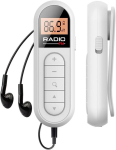 FM-raadio taskuga laetav kaasaskantav transistorraadio &ndash; valge
