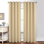 Valmis termokardinad, komplekt 2 tk, beežid, 132x210 cm &mdash; magamistoa kardinad, &ouml;&ouml;sidega kardinad, soojustuskardinad, akna tekstiilid, elutoa kardinad, pol&uuml;estrist kardinad, pimendavad kardinad
