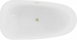 Mexen Giada eraldiseisev vann 170 x 90 cm, valge l&auml;ige, &uuml;levool kuldne harjatud - 52741709000-55, 170 x 90 cm