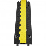 Kaablikaitse ramp, 91.8x25x4.3 cm, must kollane, raskeveokite TPU