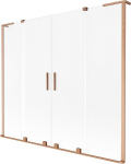 Mexen Velar L Duo vannimesein, 2-osaline l&uuml;kanduks, 180 x 150 cm, h&auml;rmatis, harjatud vask - 896-180-003-32-65