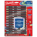 Sharpie - Creative Marker Acrylic Paint Pens - Earth Tones - Bullet Tip - Assorted Colours - 12 Count - SKU 2213421