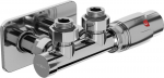 Mexen G00 termostaatiline nurgakomplekt koos katte S-ga, Duplex, DN50, kroom - W907-900-910-01, G 1/2"