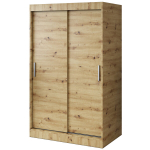 L&uuml;kanduksega riidekapp riiulite ja riidepuudega Belvedo Gold Artisan Oak 120 x 200 cm komplekt
