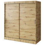 L&uuml;kanduksega riidekapp riiulite ja riidepuudega Belvedo Gold Artisan Oak 180 x 200 cm komplekt