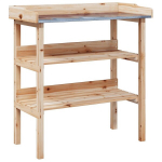 vidaXL riiulitega taimelaud, 78 x 38 x 82,5 cm, nulupuit