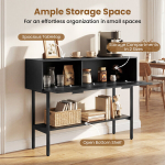 Konsoollaud 100x29,5x76 cm Must Rattan Ladustamine