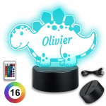 Led &ouml;&ouml;lamp dinosaurus Usb ja kaugjuhtimispuldiga